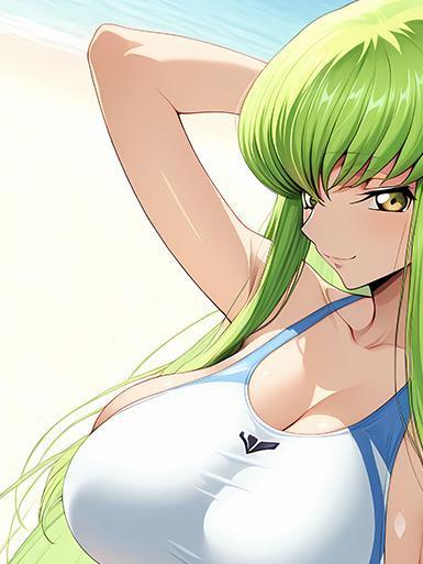 【海外代購】巴洛克 《沙灘CC》Code Geass 反叛的魯路修魔神魯魯修動漫裝飾畫冰箱貼 
