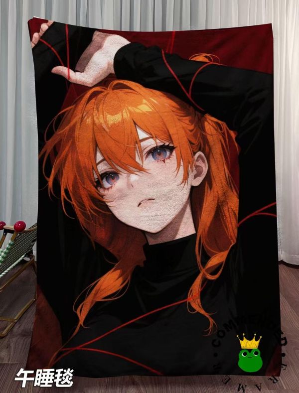 【海外代購】皇呱  《慵懶少女明日香》 二號機專屬駕駛慵懶少女明日香同人周邊裝飾畫 午睡毯 地毯 