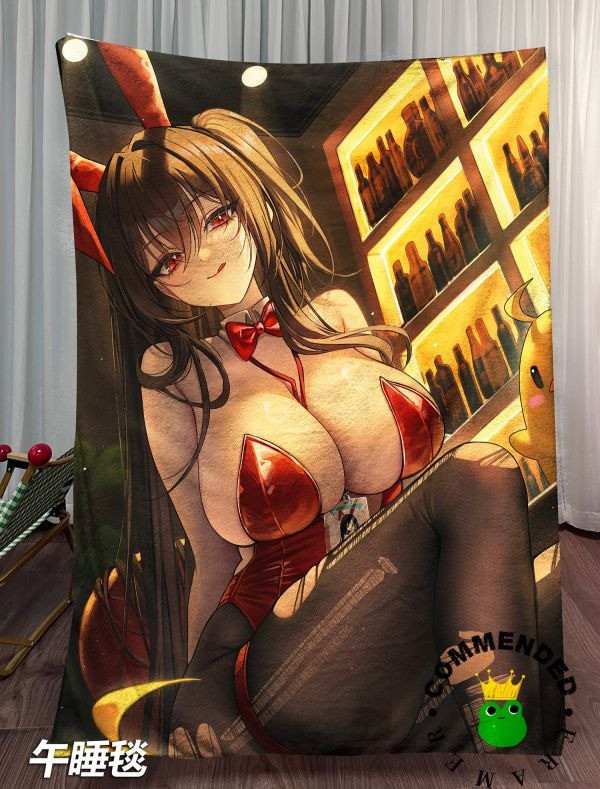 【海外代購】皇呱《酒吧兔女郎大鳳 第二彈》碧藍航線重櫻航母艦娘裝飾畫 午睡毯 地毯 