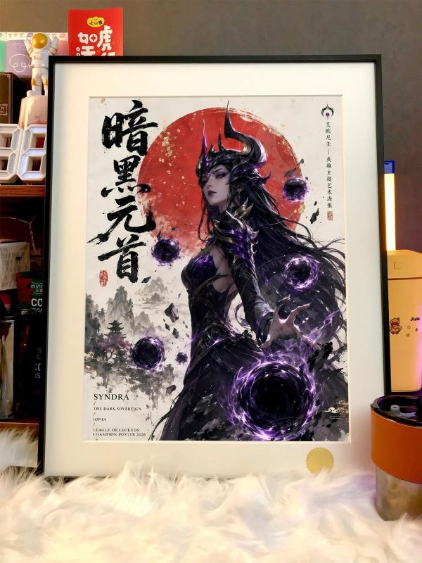 【海外代購】星空《暗黑元首》英雄聯盟LOL金克斯薩勒芬妮裝飾畫 