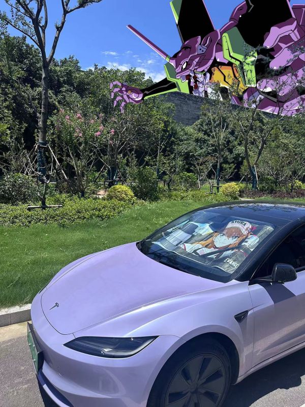 【海外代購】千鳥社 汽車遮陽前擋風玻璃隔熱明日香綾波麗EVA二次元防曬 