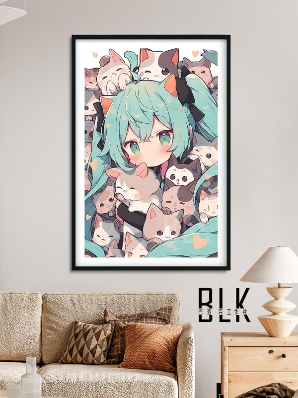【海外代購】巴洛克《Q版初音》初音未來歌姬miku公主殿下動漫裝潢冰箱貼 