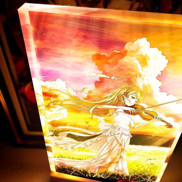 【海外代購】阿喵畫社 宮園薰 2cm厚大號特效發光手辦架展示磚 