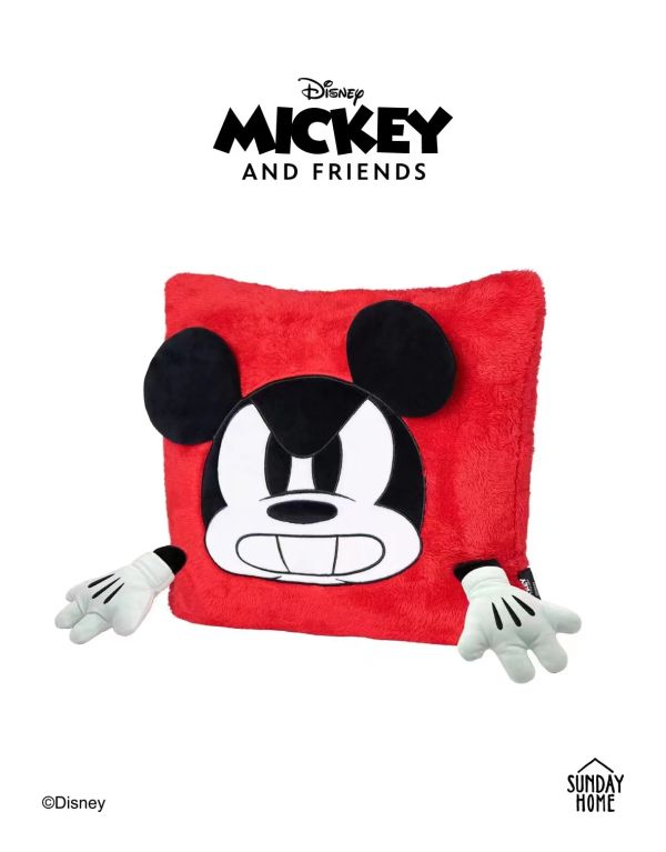 【海外代購】迪士尼 SUNDAY HOME 手拉手系列抱枕 