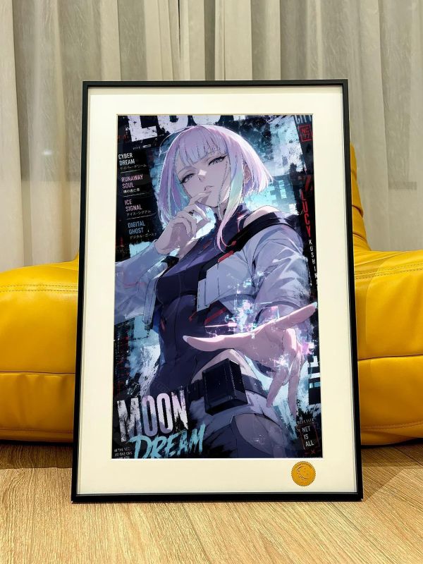 【海外代購】星空 《賽博風露西》Lucy賽博朋克邊緣行者裝飾畫 