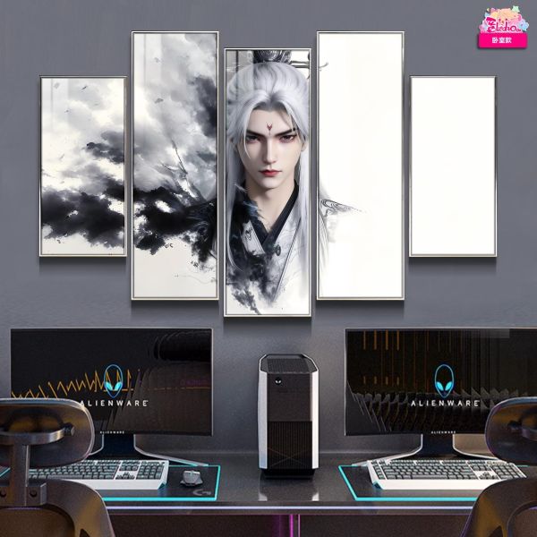 【海外代購】阿喵畫社 仙逆 墨染 王林五幅 新品異形套組裝飾畫 滑鼠墊 地墊 