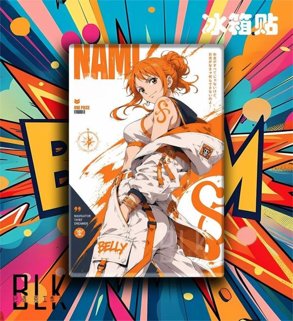 【海外代購】巴洛克 《街頭娜美/街頭羅賓》海賊王裝飾畫冰箱貼 