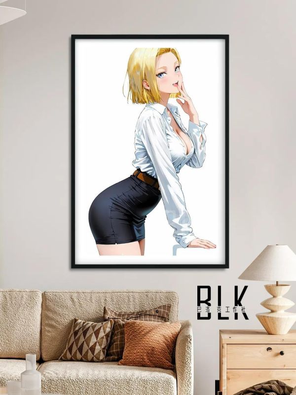 【海外代購】巴洛克 《18號老師》拉姿麗七龍珠人造人裝飾畫冰箱貼 