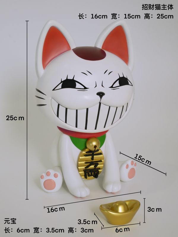 【預定】禦宅Home 當噠當（膽大黨）高速婆婆 財神貓 招財貓-坐等發財 手辦 家居擺件 