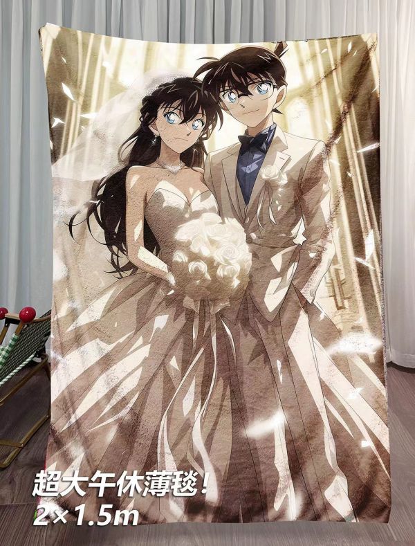 【海外代購】千鳥社 新一和小蘭 第二彈 名偵探柯南新 小蘭Conan婚禮午睡毯地毯裝飾畫 
