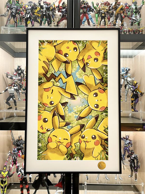 【海外代購】星空 《草叢皮卡丘》寶可夢神奇寶貝小智寵物小精靈Pikachu二次元裝飾畫 