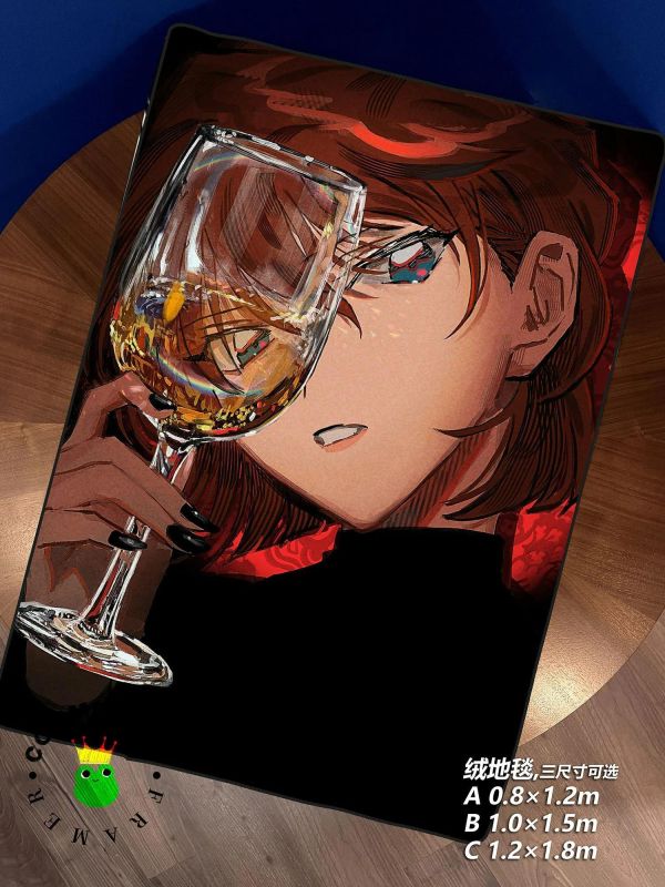 【海外代購】皇呱 《秘密與酒杯》 名偵探柯南灰原哀秘密與酒杯同人周邊裝飾畫 午睡毯 地毯 