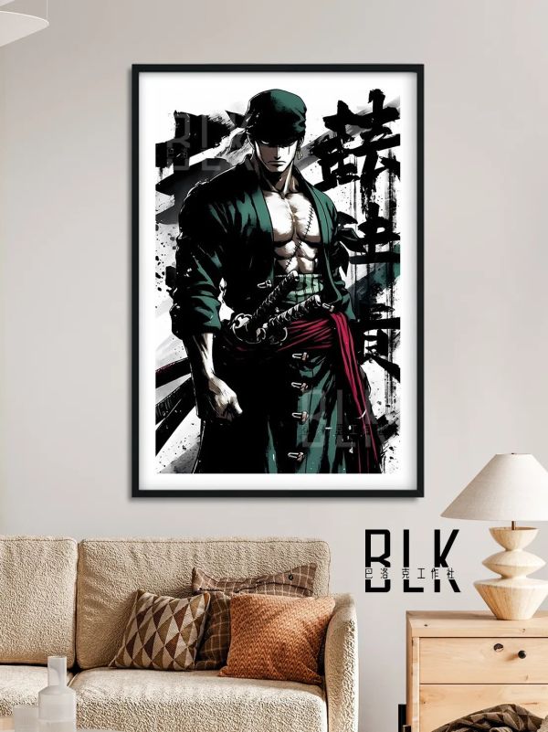 【海外代購】巴洛克《大劍豪》索隆Zoro劍豪海賊王裝飾畫 