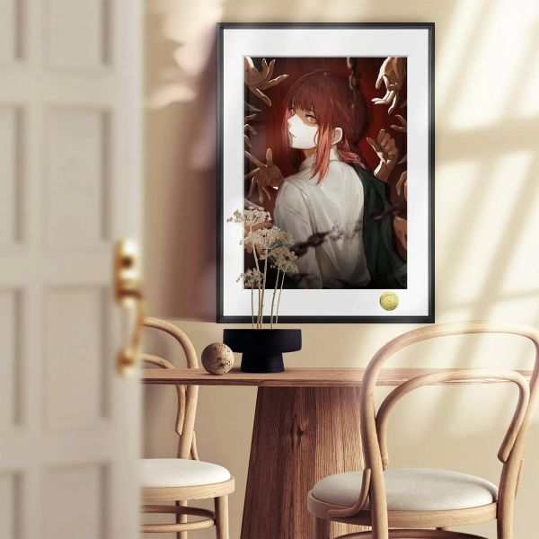 【海外代購】皇呱 《支配惡魔瑪奇瑪》電鋸人惡魔獵人裝飾畫 午睡毯 地毯 