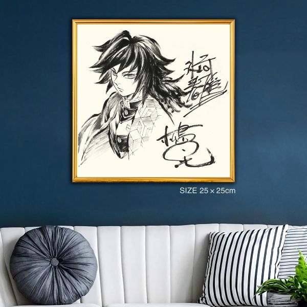 【海外代購】千鳥社 《富岡義勇 簽繪​​擺台》 鬼滅之刃無限城猗窩座富岡義勇水柱簽名裝飾畫擺台 