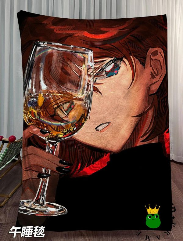 【海外代購】皇呱 《秘密與酒杯》 名偵探柯南灰原哀秘密與酒杯同人周邊裝飾畫 午睡毯 地毯 
