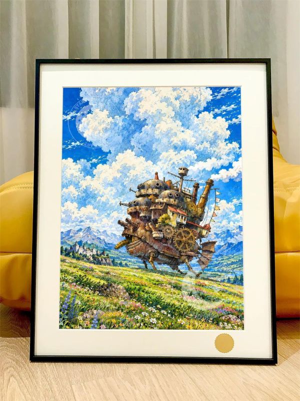 【海外代購】星空 《晴空移動城堡》哈爾的移動城堡裝飾畫 