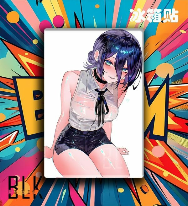 【海外代購】巴洛克 《蕾塞》電鋸人電次波姆炸彈惡魔裝飾畫/冰箱貼 