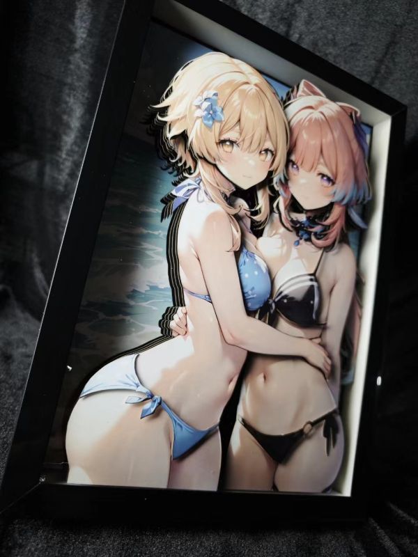 【海外代購】泥棒貓 極簡立體裝飾畫 D9-001 螢&珊瑚宮心海 