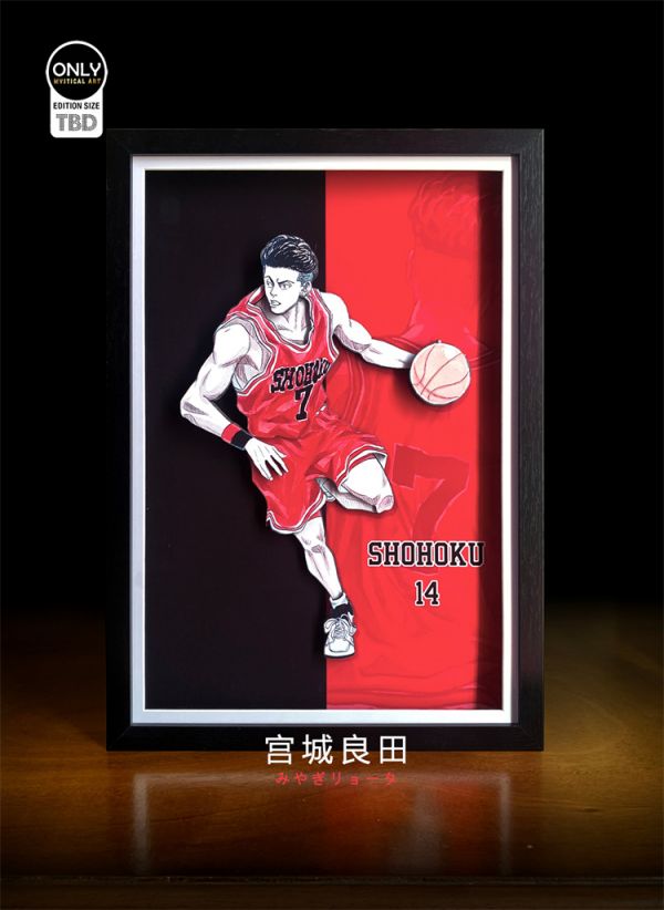【海外代購】【80*40CM】刀刃工作室&神秘畫廊聯合出品-灌籃高手《湘北五虎》立體畫 