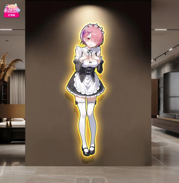 【海外代購】阿喵畫社 異世界拉姆 1比1臥室玄關超長燈帶畫 