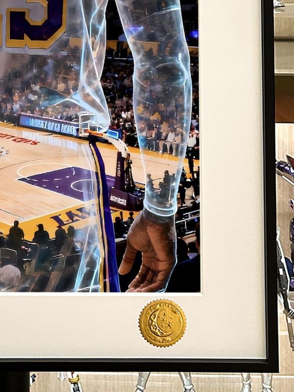 【海外代購】星空 《詹姆斯背影》NBA小皇帝LeBron James科比喬丹庫裡洛杉磯湖人隊裝飾畫 