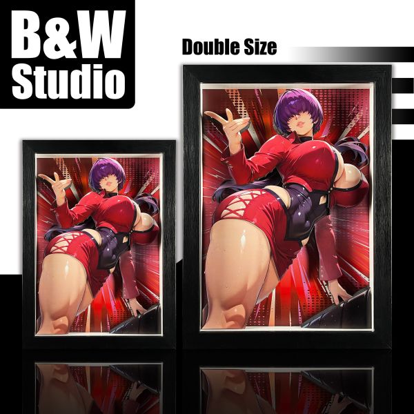 【海外代購】黑白畫映 B&W KOF Shermie 夏爾米 立體裝飾畫 