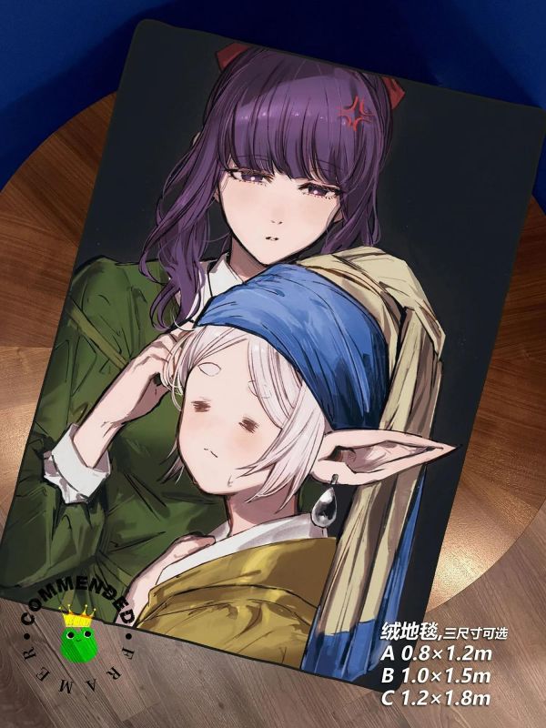 【海外代購】皇呱 《名畫復刻師徒版》葬送的芙莉蓮裝飾畫 午睡毯 地毯 
