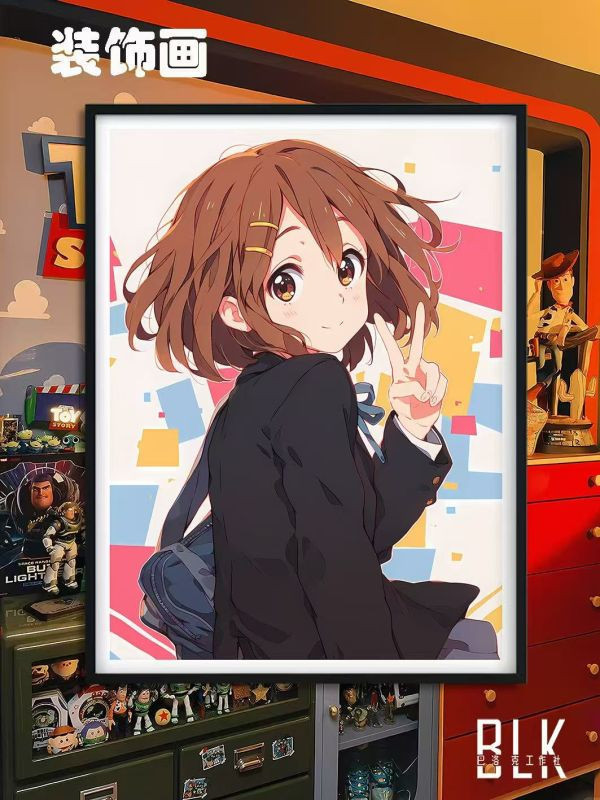 【海外代購】巴洛克 平澤唯輕音少女裝飾畫/冰箱貼 