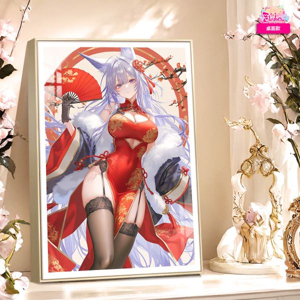 【海外代購】阿喵畫社 新年賀圖 旗袍 信濃 8k超大高清裝飾畫 