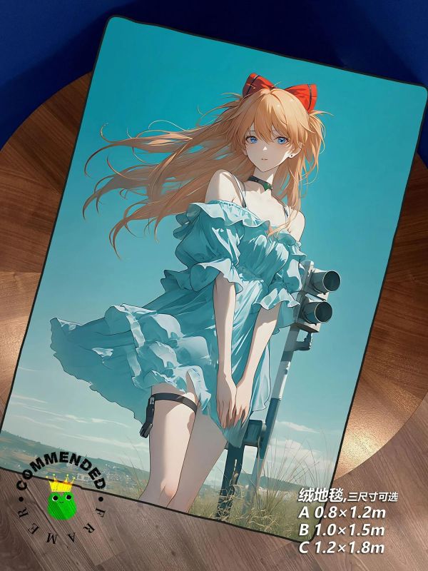 【海外代購】皇呱《少女明日香》二號機專屬駕駛員裝飾畫 午睡毯 地毯 