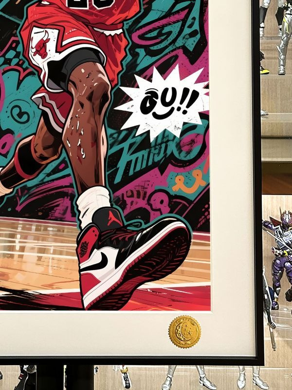 【海外代購】星空  《塗鴉喬丹》邁克爾·喬丹Michael Jordan公牛NBA裝飾畫 