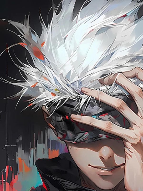 【海外代購】巴洛克 《黑衣五條悟》咒術回戰Gojo裝飾畫冰箱貼 