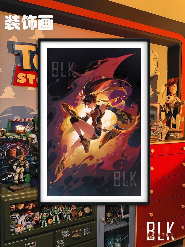 【海外代購】巴洛克 《安燃》Anran無漾鬥陣先鋒ow暴雪動漫裝飾冰箱貼 