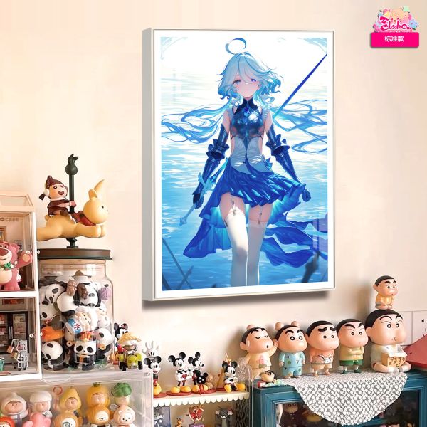 【海外代購】阿喵畫社 水戰神 芙寧娜 8k超大高清裝飾畫 床頭地墊 午睡毛毯 等身枕 