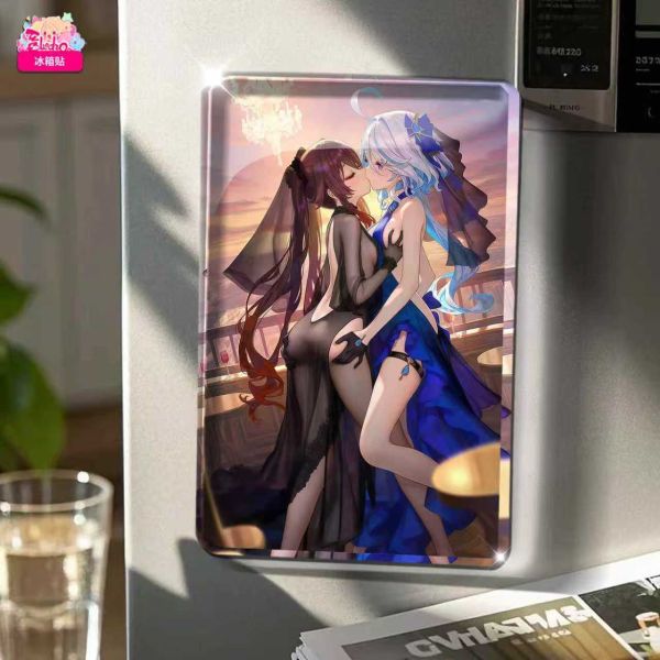 【海外代購】阿喵畫社 黃昏 禮服胡桃與芙寧娜 8k主題高清裝飾畫 