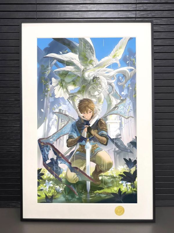 【海外代購】H2 《林克》塞爾達傳說王國之淚曠野之息裝飾畫 