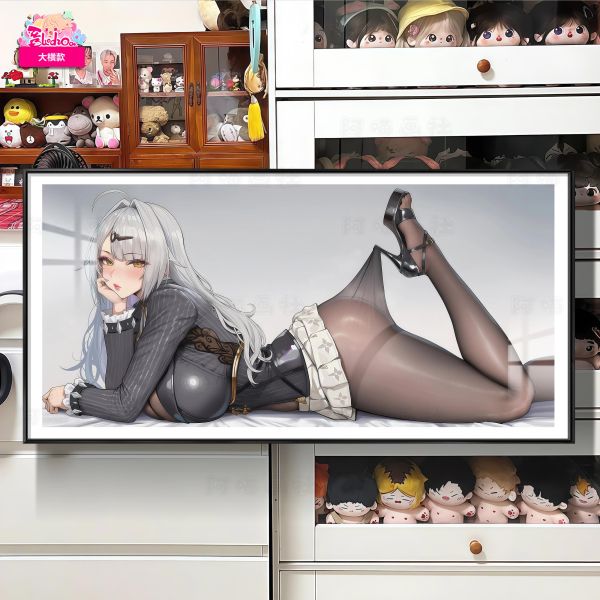 【海外代購】阿喵畫社 黑絲儀玄 躺姿大橫款 8k主題高清裝飾畫 滑鼠墊 冰箱貼 