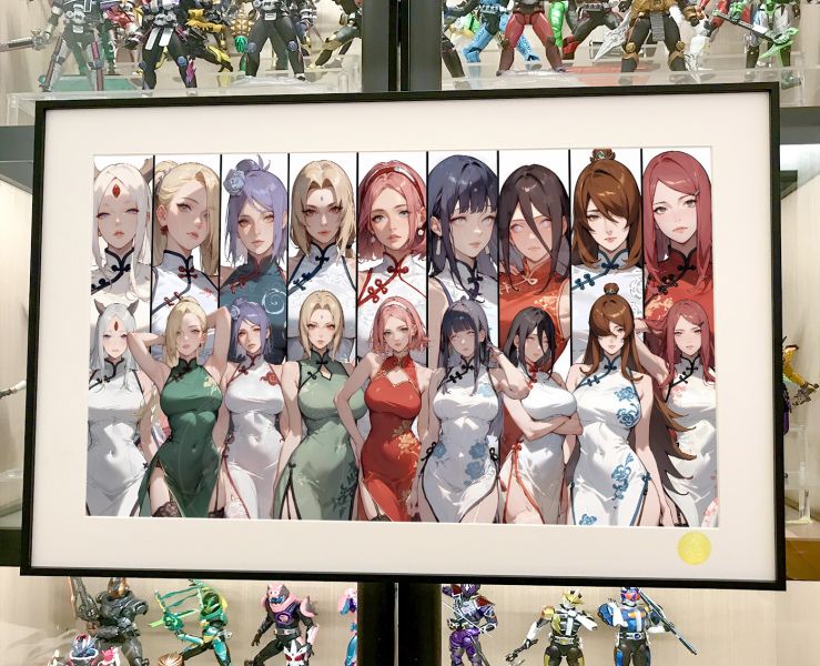 【海外代購】星空 《火影女團》火影忍者NARUTO綱手小櫻雛田小南動畫裝飾畫 