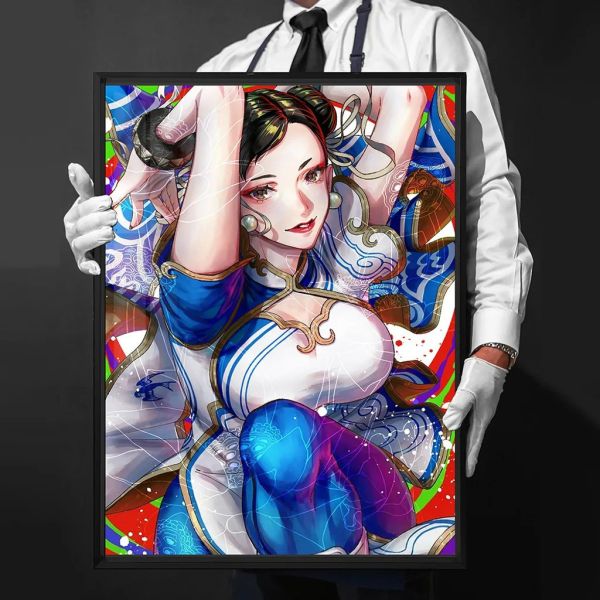 【海外代購】千鳥社 《春麗-餓狼傳說》拳皇街頭霸王午睡毯地毯裝飾畫 