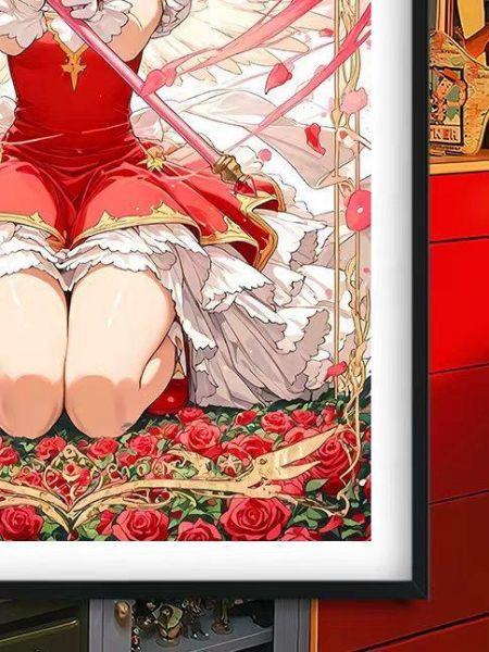 【海外代購】巴洛克 《花園小櫻》百變小櫻木之本櫻魔卡少女櫻知世庫洛牌動漫裝飾畫 