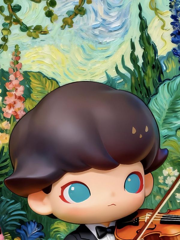 【海外代購】星空 《小提琴dimoo》茉莉molly拉布布裝飾畫 