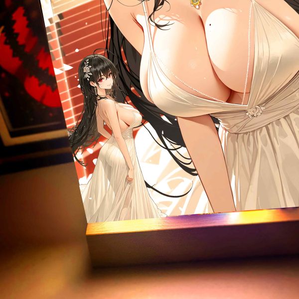 【海外代購】阿喵畫社 婚紗 大風 直式1.9cm發光手辦架展示磚 