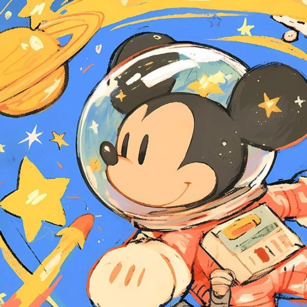 【海外代購】星空 《太空米奇》Mickey米老鼠迪士尼潮流藝術裝飾畫 