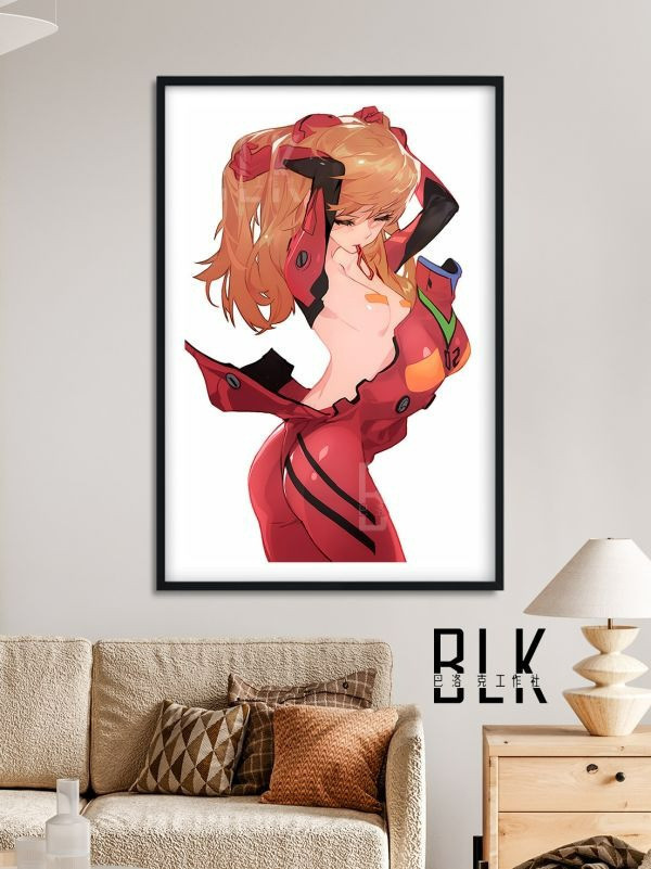 【海外代購】巴洛克《閉眼明日香》新世紀福音戰士Asuka裝飾畫 
