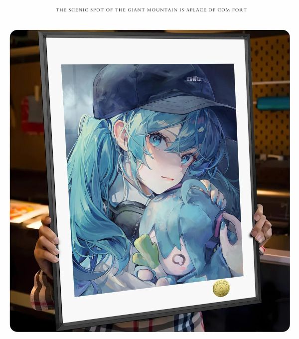 【海外代購】皇呱 《初音與玩偶》初音未來裝飾畫 午睡毯  地毯 