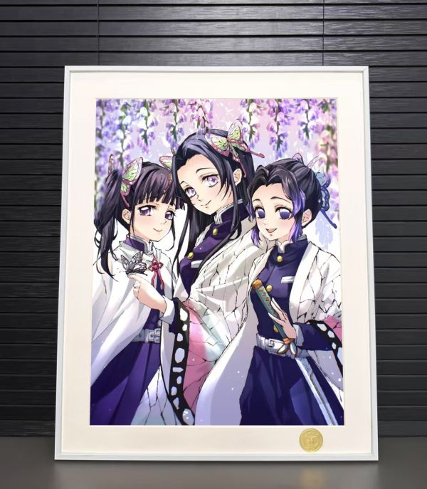 【海外代購】H2 《蝴蝶三姊妹》鬼滅之刃蝴蝶忍香奈惠香奈乎小忍蟲柱動畫二次元裝飾畫 