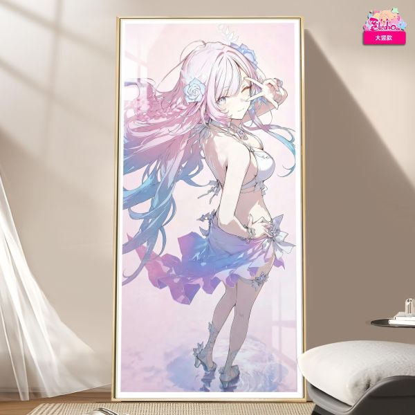 【海外代購】阿喵畫社 回眼 比耶愛莉希雅-大豎款 新品12k主題超清裝飾畫 冰箱貼 