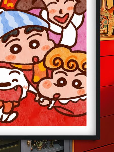 【海外代購】巴洛克 《新年小新》春日部防衛隊蠟筆小新馬年正男風間阿呆小白小葵動漫裝飾畫冰箱貼 