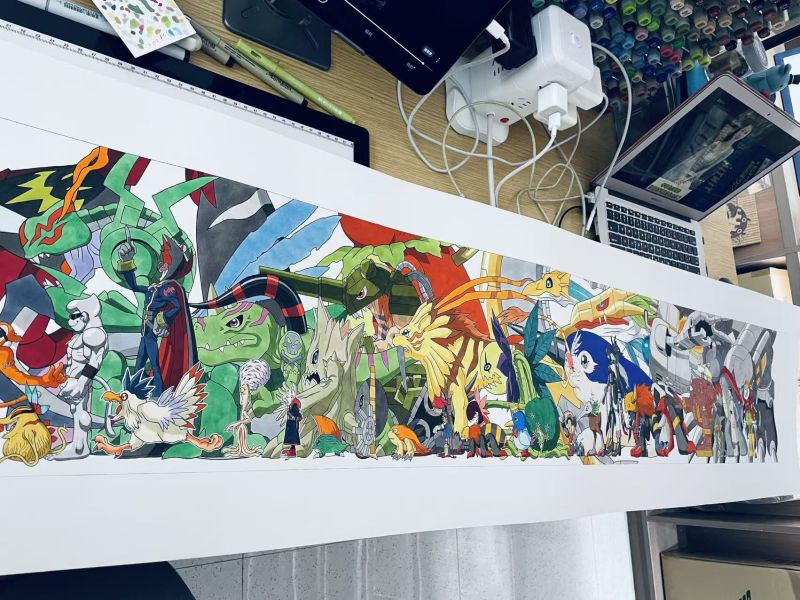 【海外代購】原畫師漫啵 數碼寶貝第一部等比例係列大合集復刻畫 